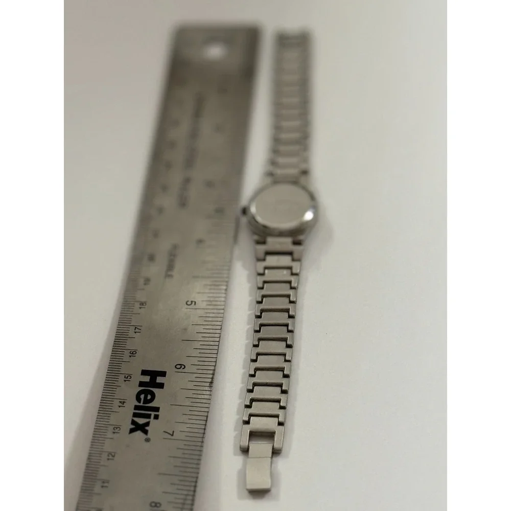 Women's CALVIN KLEIN Silver Tone Stainless Bracelet Watch Rhinestone NEW BATTERY